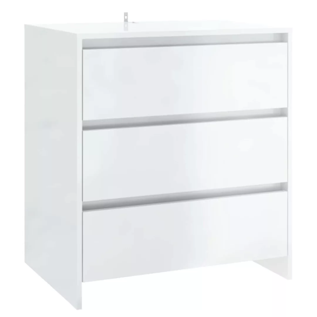 Sideboard Hochglanz-weiß 70x41x75 Cm Spanplatte günstig online kaufen