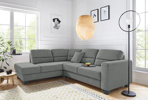 TRENDMANUFAKTUR Ecksofa "Chamber, zeitlos und modern, hoher Sitzkomfort, L- günstig online kaufen