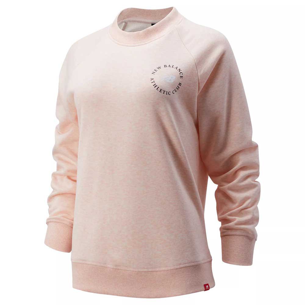 New Balance Essentials Athletic Club Crew Pullover XS Oyster Pink Heather günstig online kaufen