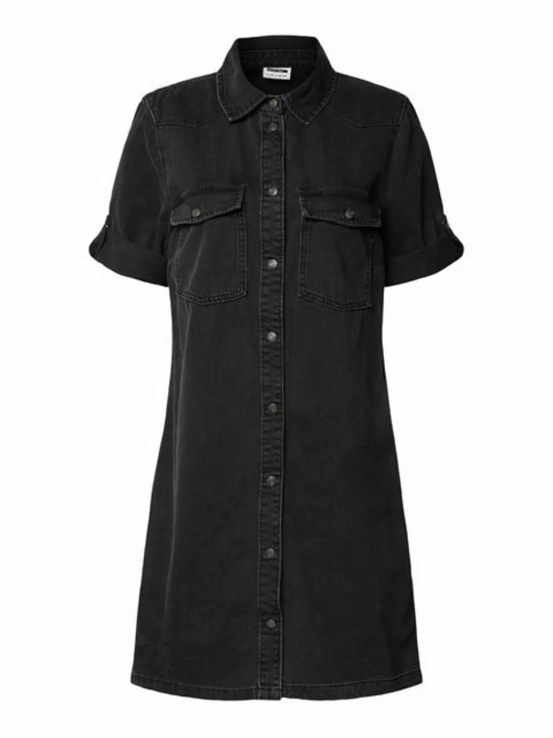 Noisy may Shirtkleid Midi Denim Dress Modisches Kurzarm Jeans Kleid NMNEW ( günstig online kaufen