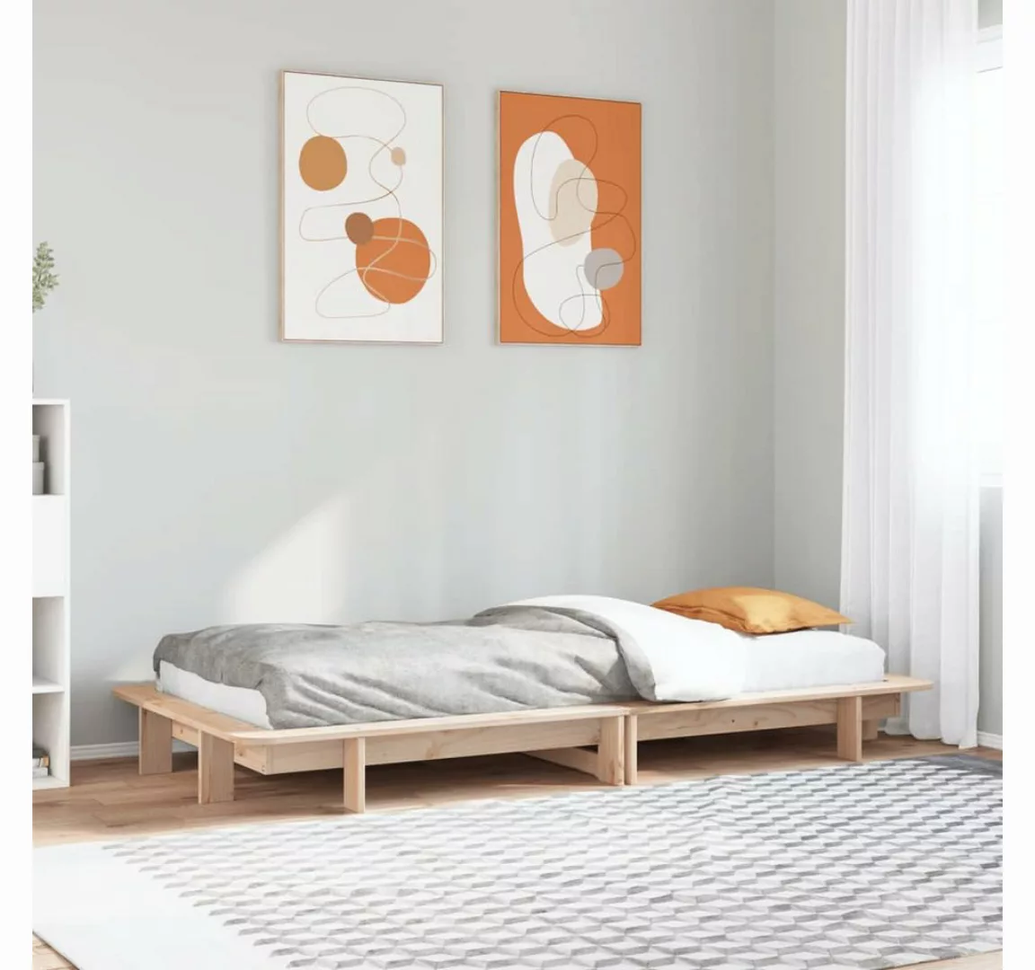 vidaXL Bett, Massivholzbett ohne Matratze 75x190 cm Kiefernholz günstig online kaufen