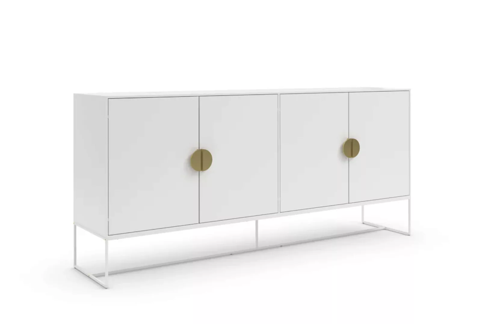 Places of Style Sideboard "Abito", mit Drehtüren, goldene Griffe und 2 Einl günstig online kaufen