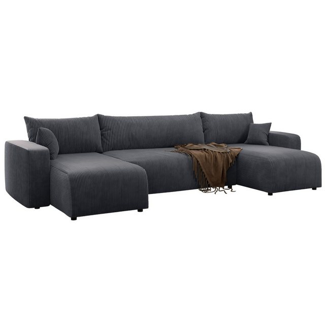 Selsey Ecksofa PIANONI, mit Schlaffunktion, Bettkasten und Cordbezug günstig online kaufen