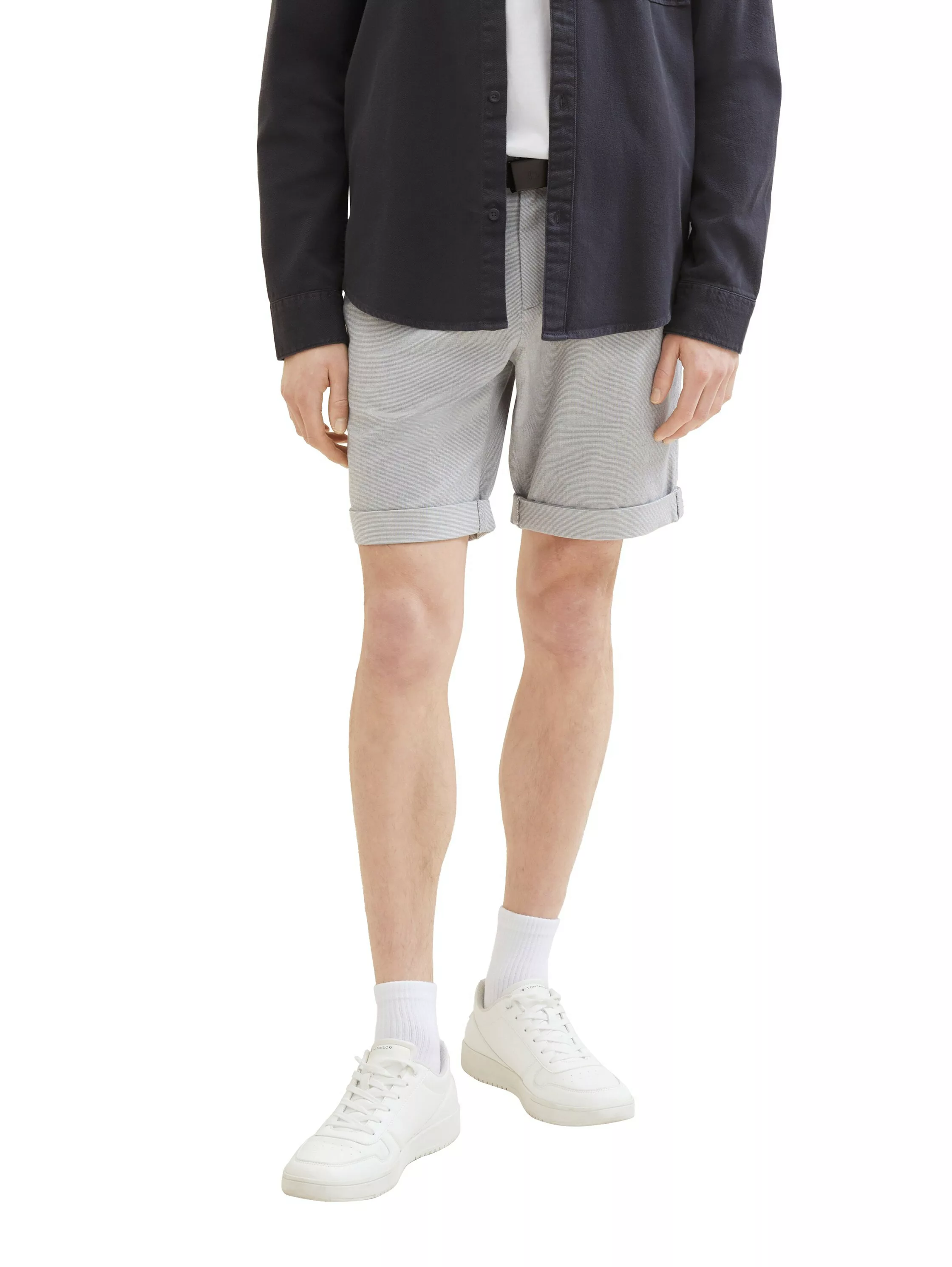 TOM TAILOR Denim Chinoshorts, (2 tlg.), mit Gürtel günstig online kaufen