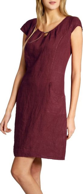 Caspar Sommerkleid SKL020 knielanges Damen Sommer Leinenkleid mit eleganter günstig online kaufen