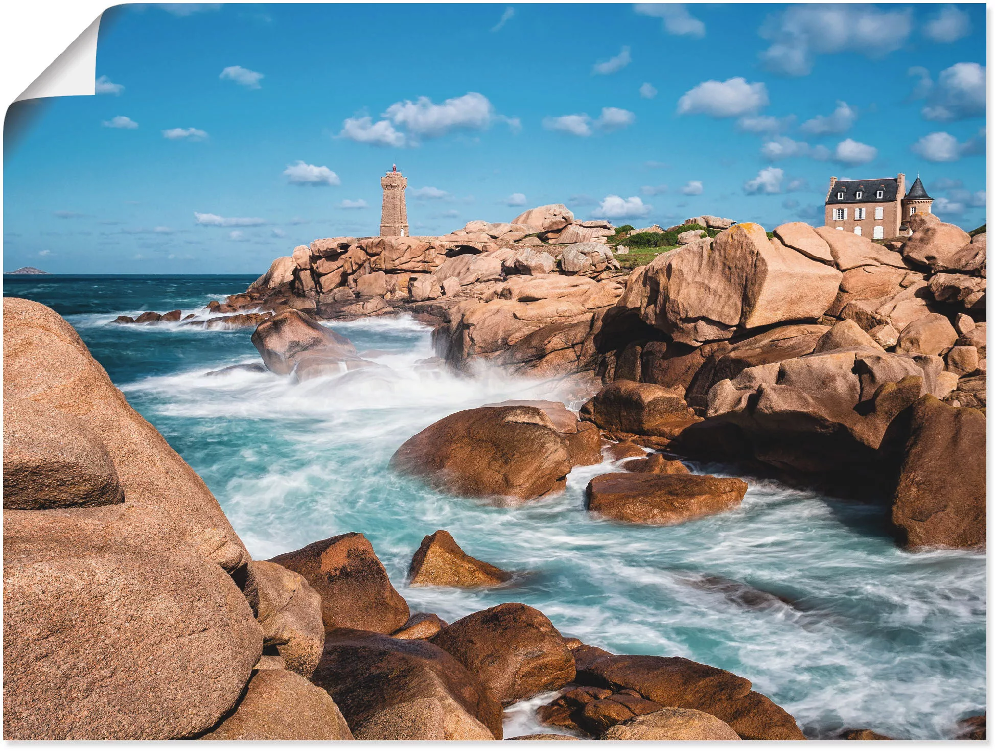 Artland Wandbild "Atlantikküste Bretagne bei Ploumanach", Küste, (1 St.) günstig online kaufen