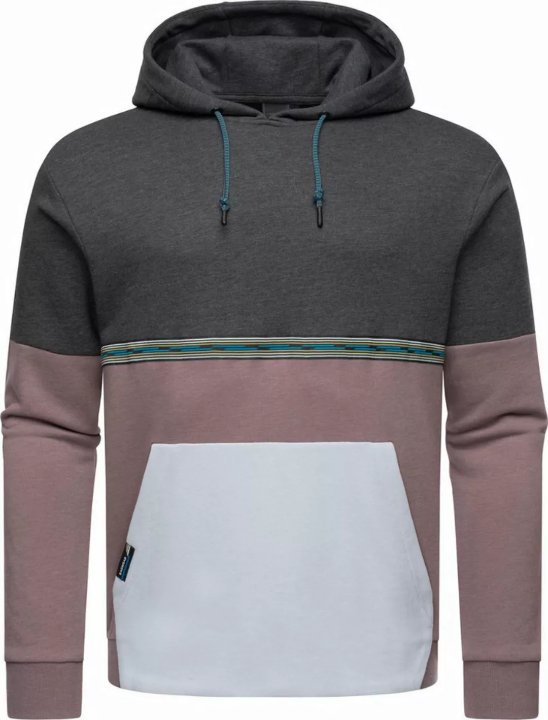 Ragwear Hoodie Blocky Hoody Sportlicher Herren Kapuzenpullover mit Blockstr günstig online kaufen