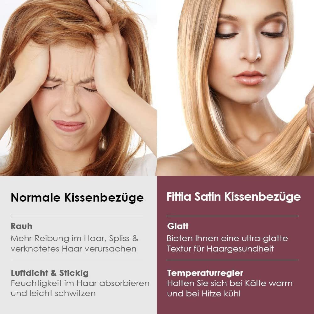BYSURE Kissenbezug 2er Set Satin Kopfkissenbezug, günstig online kaufen