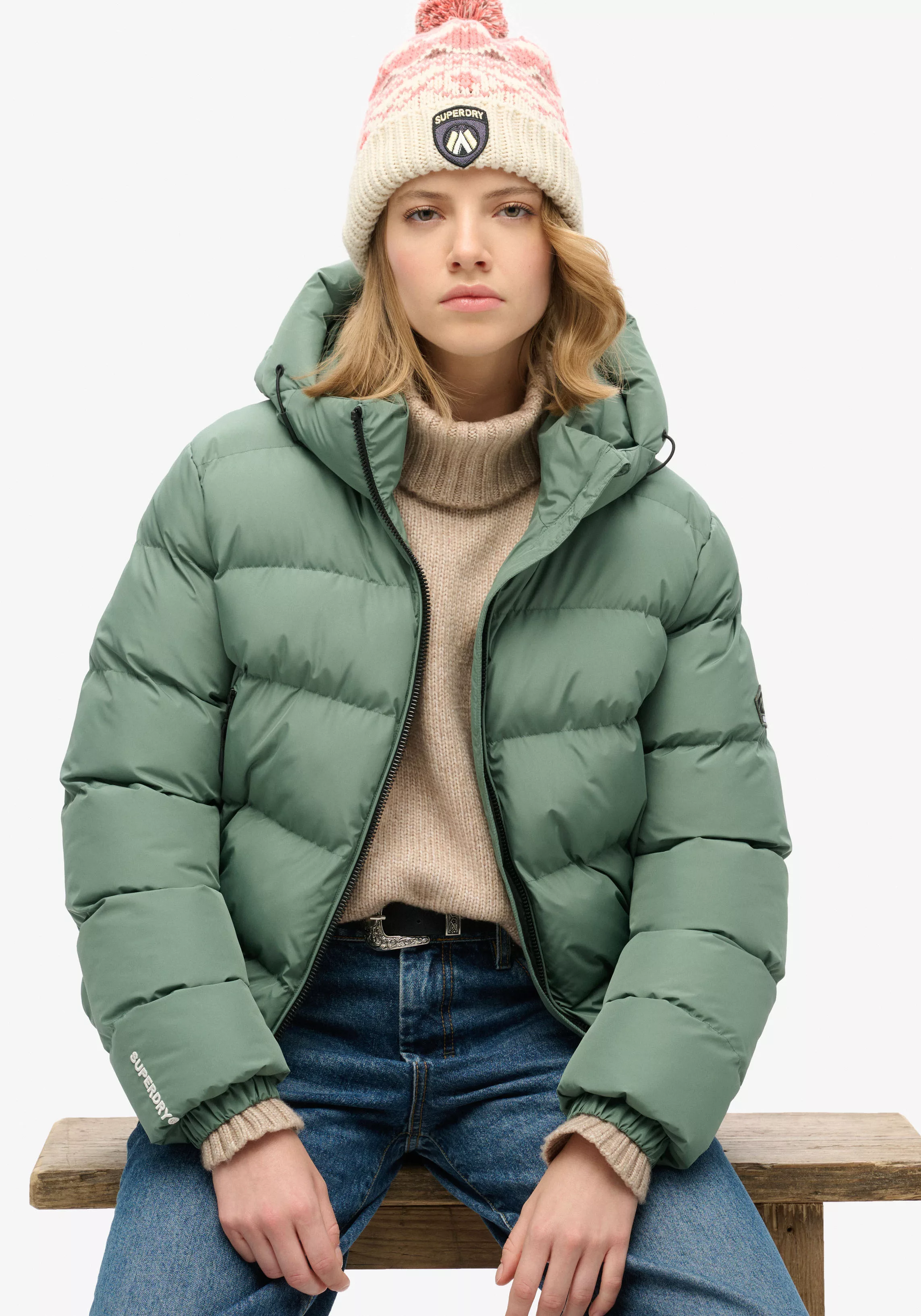 Superdry Steppjacke "HOODED SPORTS PUFFER JACKET", ohne Kapuze günstig online kaufen