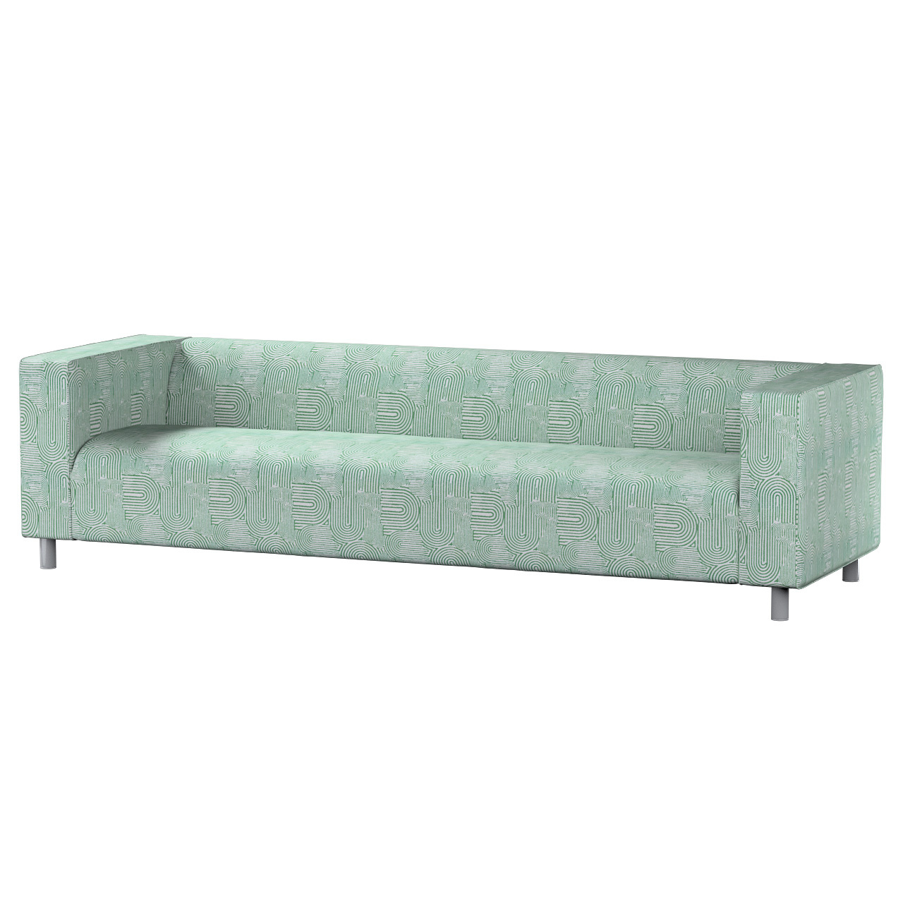 Bezug für Klippan 4-Sitzer Sofa, mintgrün-ecru, Bezug für Klippan 4-Sitzer, günstig online kaufen