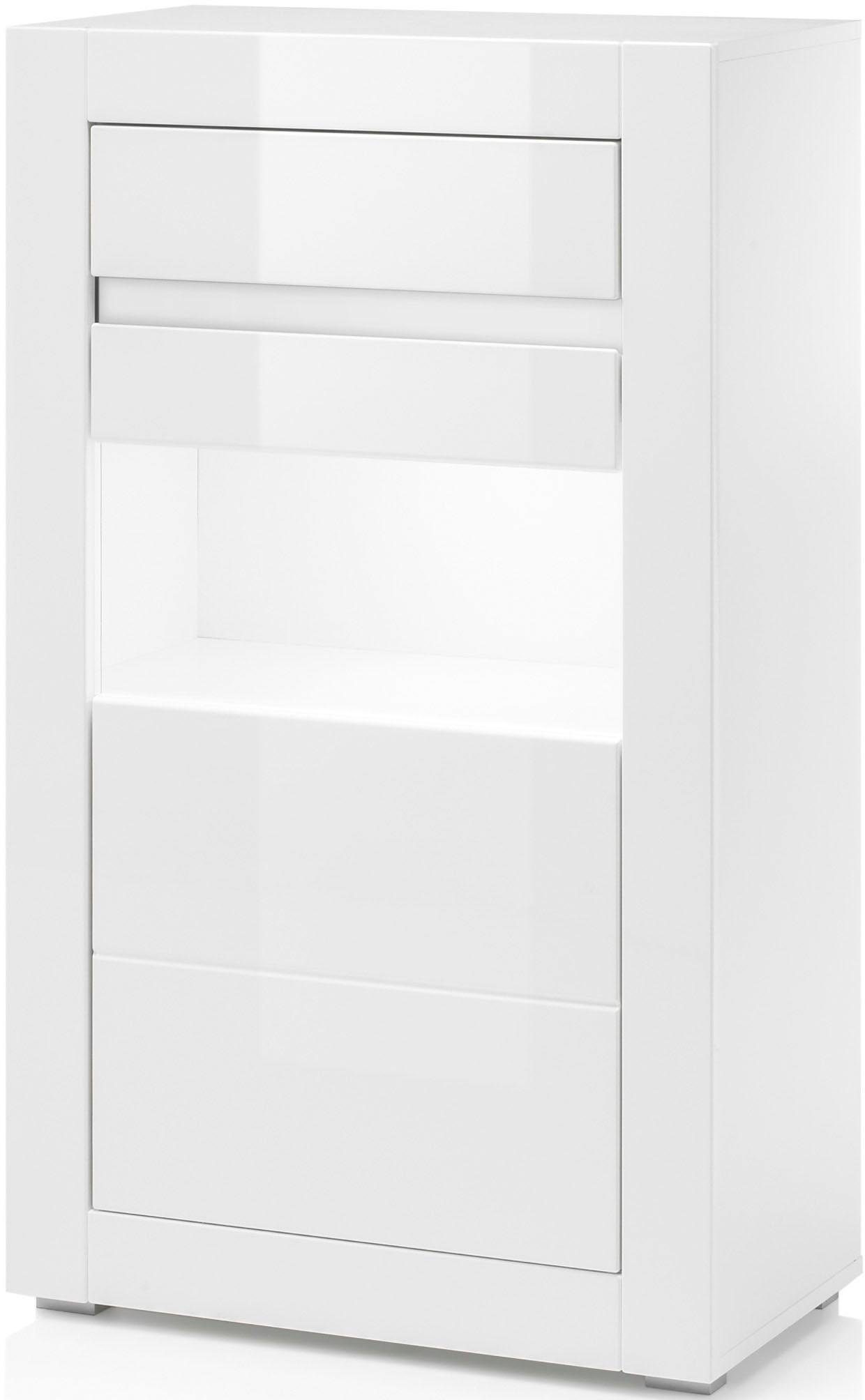 INOSIGN Vitrine "Carat", Höhe 112 cm, Leisten angeliefert, 1 x grau, 1 x we günstig online kaufen