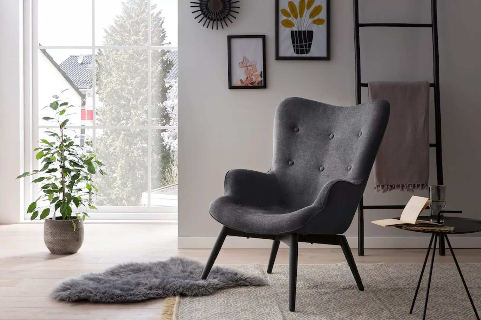 SalesFever Sessel, (1 St.), Zierknöpfe in der Rückenlehne günstig online kaufen