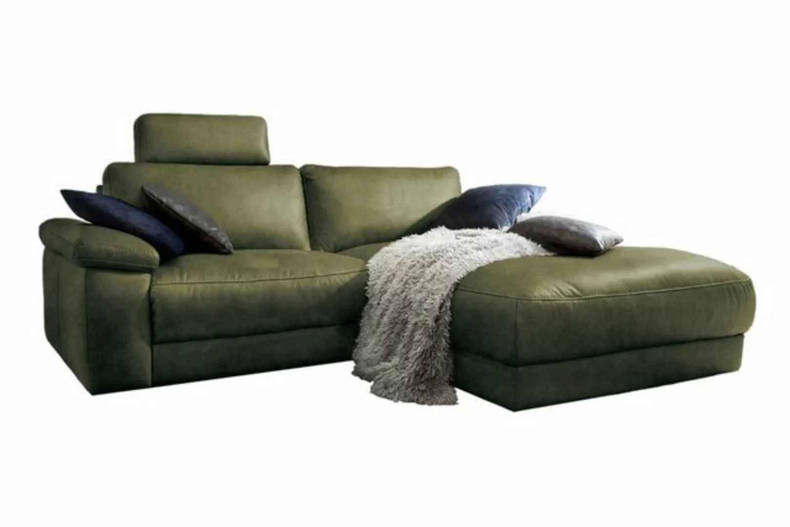 KAWOLA Ecksofa LOLA, Sofa Stoff od. Leder, Recamiere rechts od. links, vers günstig online kaufen