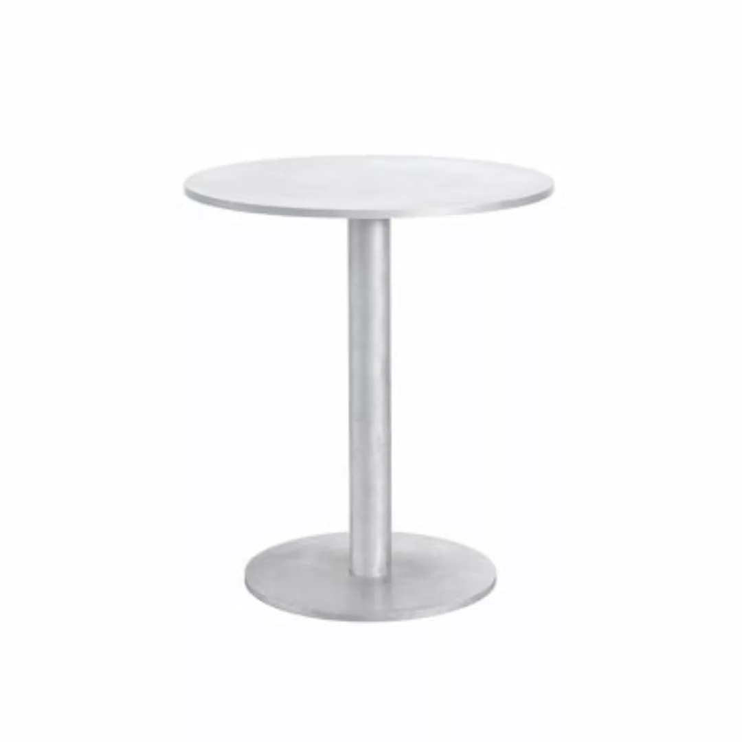 Runder Tisch S grau metall /  Aluminium - Ø 65,5 cm - valerie objects - Met günstig online kaufen