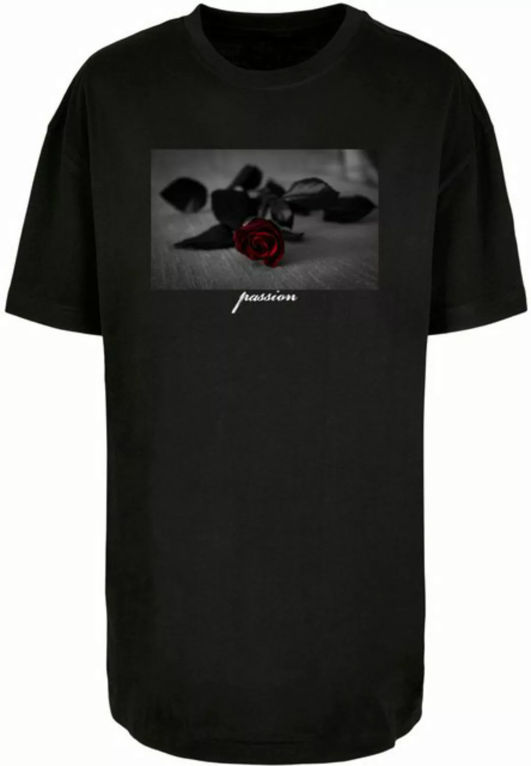 MisterTee T-Shirt MisterTee Damen Ladies Passion Rose Oversized Boyfriend T günstig online kaufen