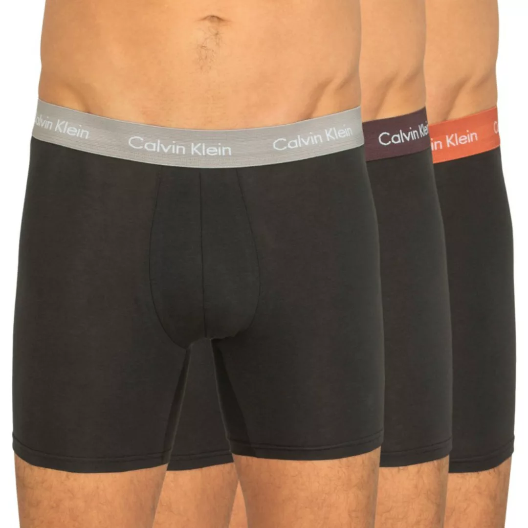 Calvin Klein 3-er Set Boxer Briefs Schwarz mit verschiedenfarbigem Webbund günstig online kaufen