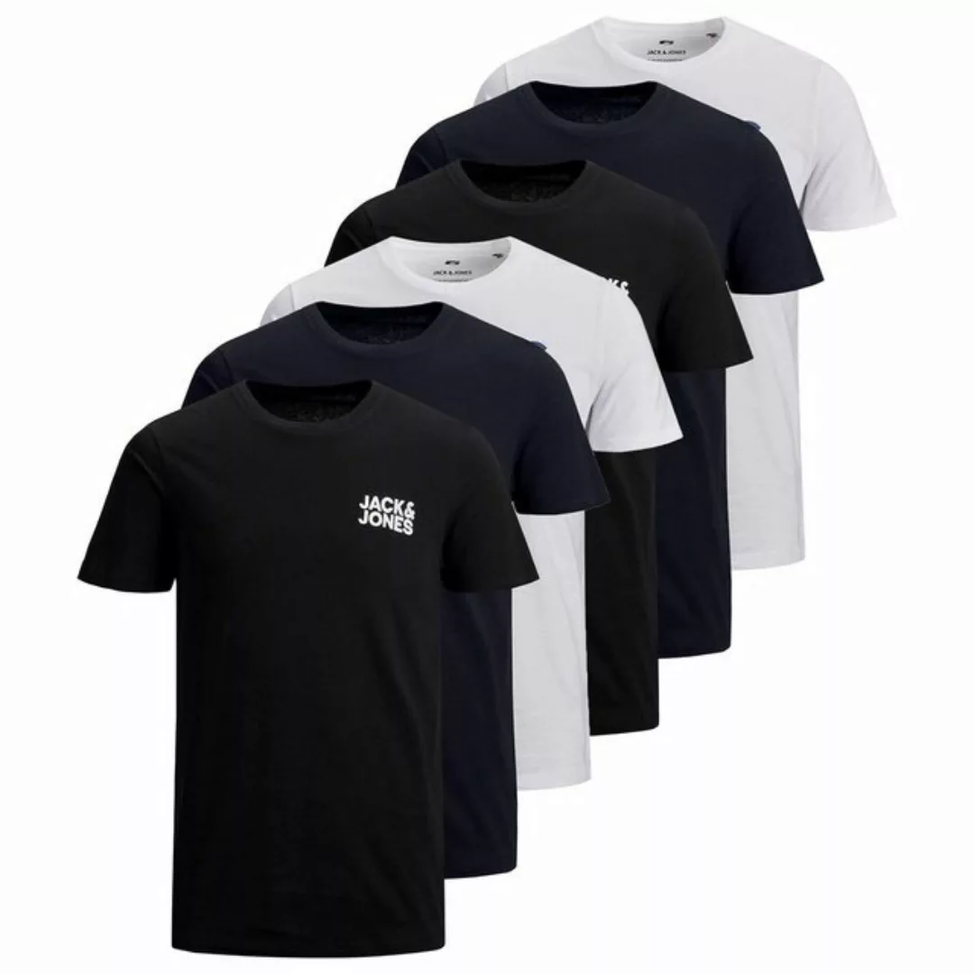 Jack & Jones T-Shirt Herren T-Shirt, 6er Pack - JJECORP LOGO TEE günstig online kaufen