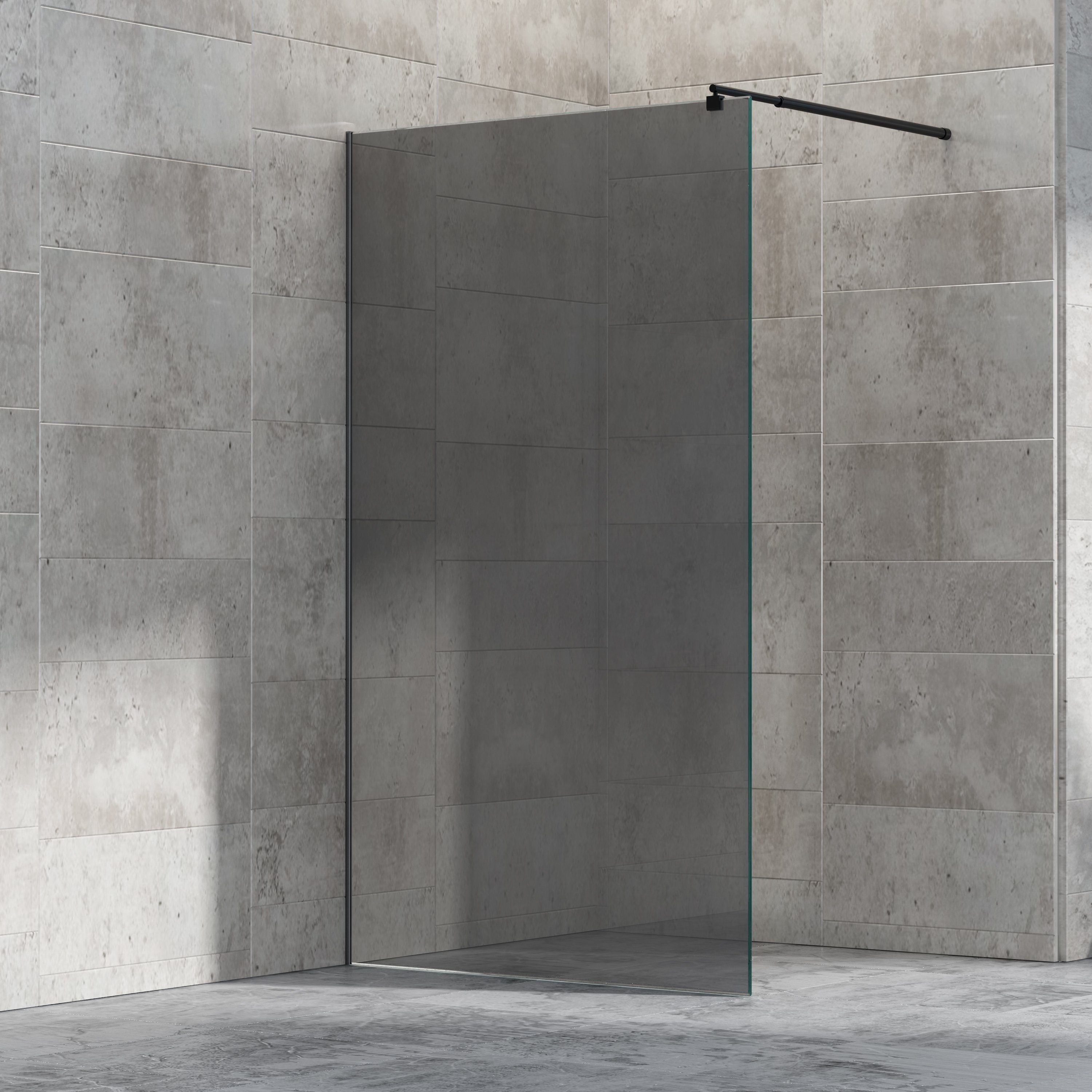 Bernstein Walk-in-Dusche EX101, Aluminium (Schwarz Matt), günstig online kaufen