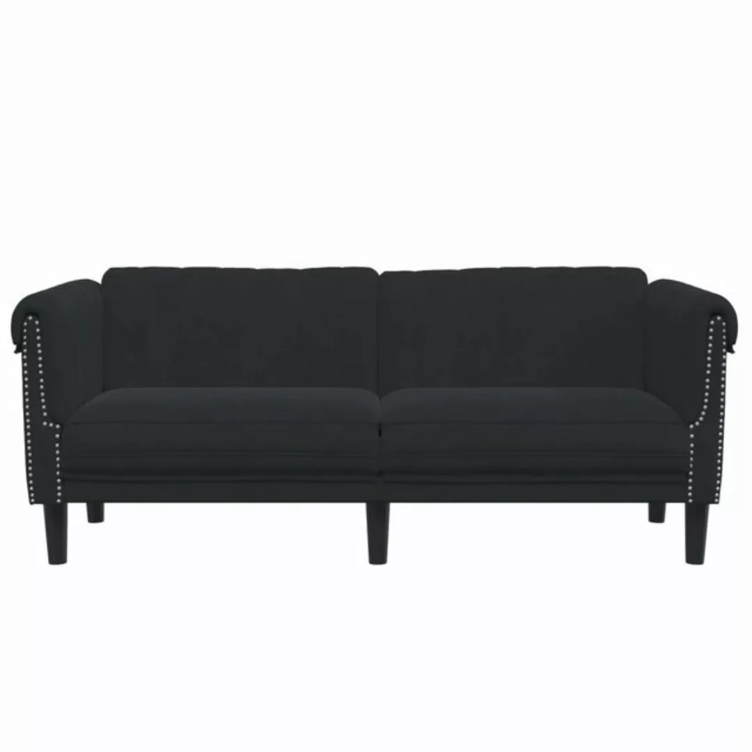 vidaXL Sofa Sofa 2-Sitzer Schwarz Samt günstig online kaufen