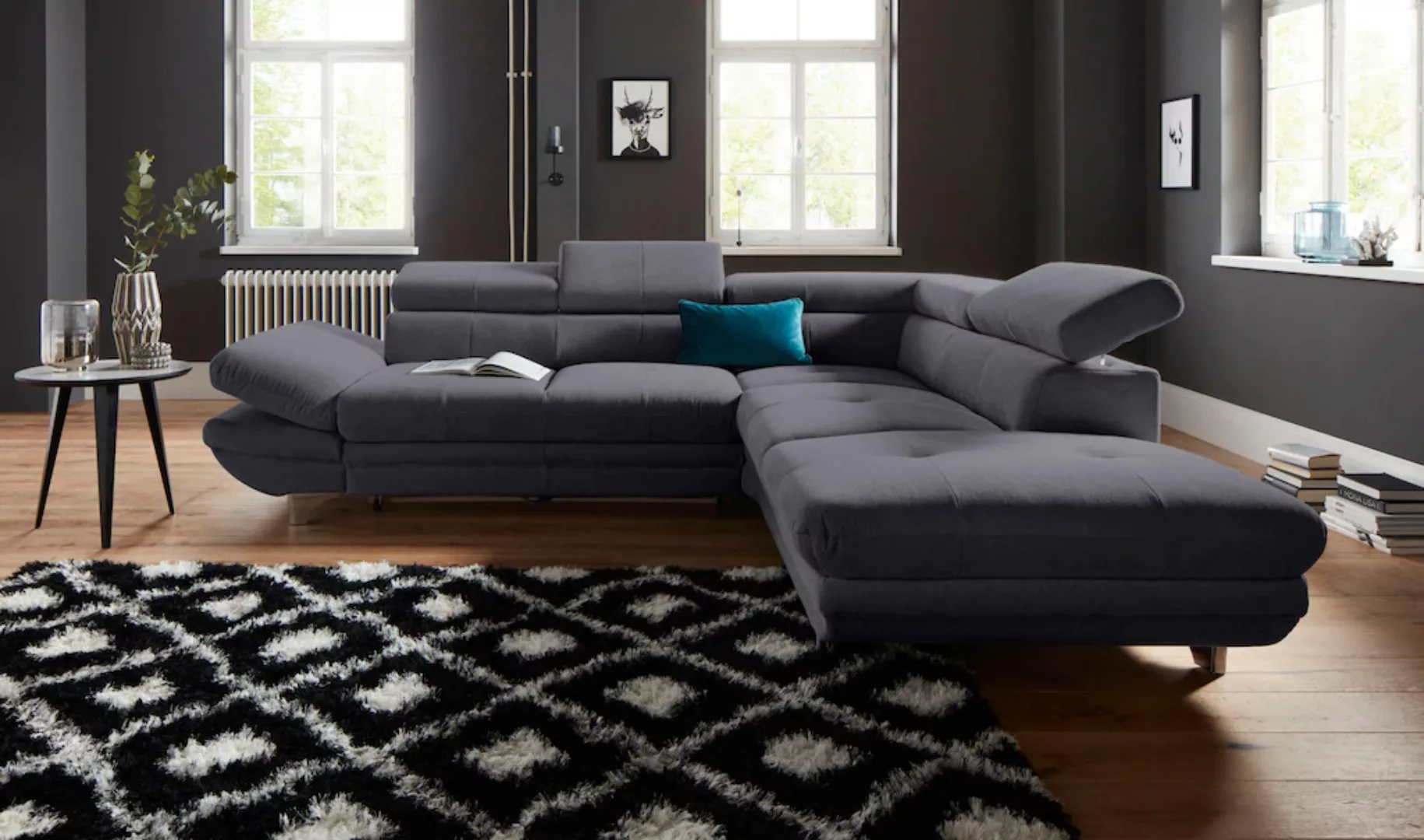COTTA Ecksofa "Enterprise L-Form", mit Arm- & Kopfteilverstellung, wahlweis günstig online kaufen