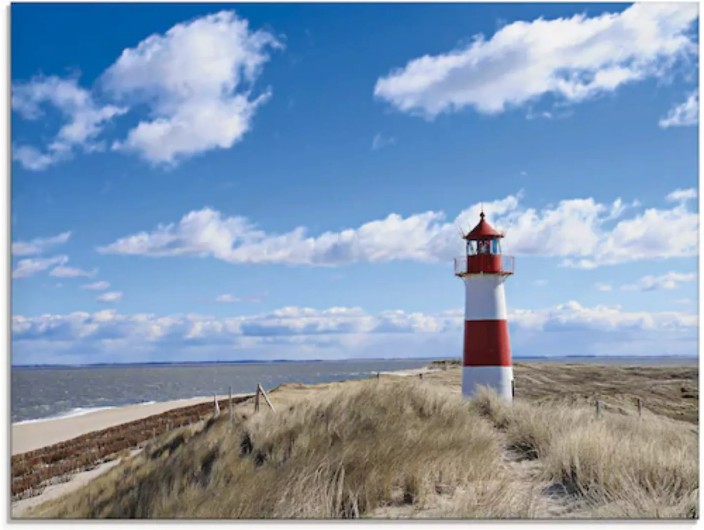 Artland Glasbild »Leuchtturm Sylt«, Gebäude, (1 St.), in verschiedenen Größ günstig online kaufen