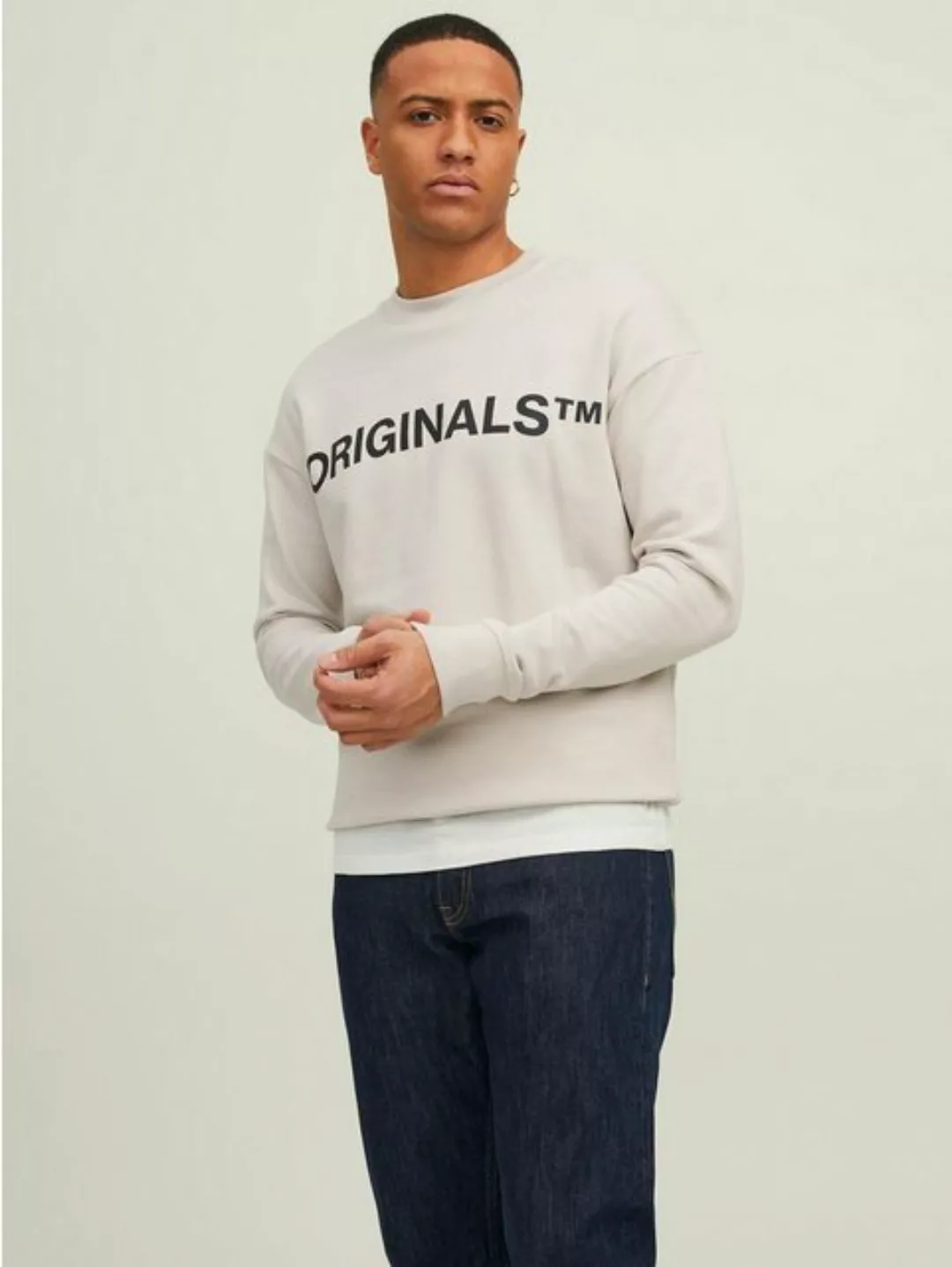 Jack & Jones Sweatshirt Basic Sweater Langarm Shirt Rundhals Pullover JORCL günstig online kaufen