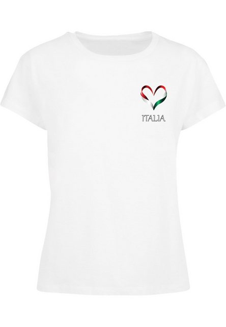 Merchcode T-Shirt Merchcode Ladies Merchcode Football - Italy T-shirt (1-tl günstig online kaufen