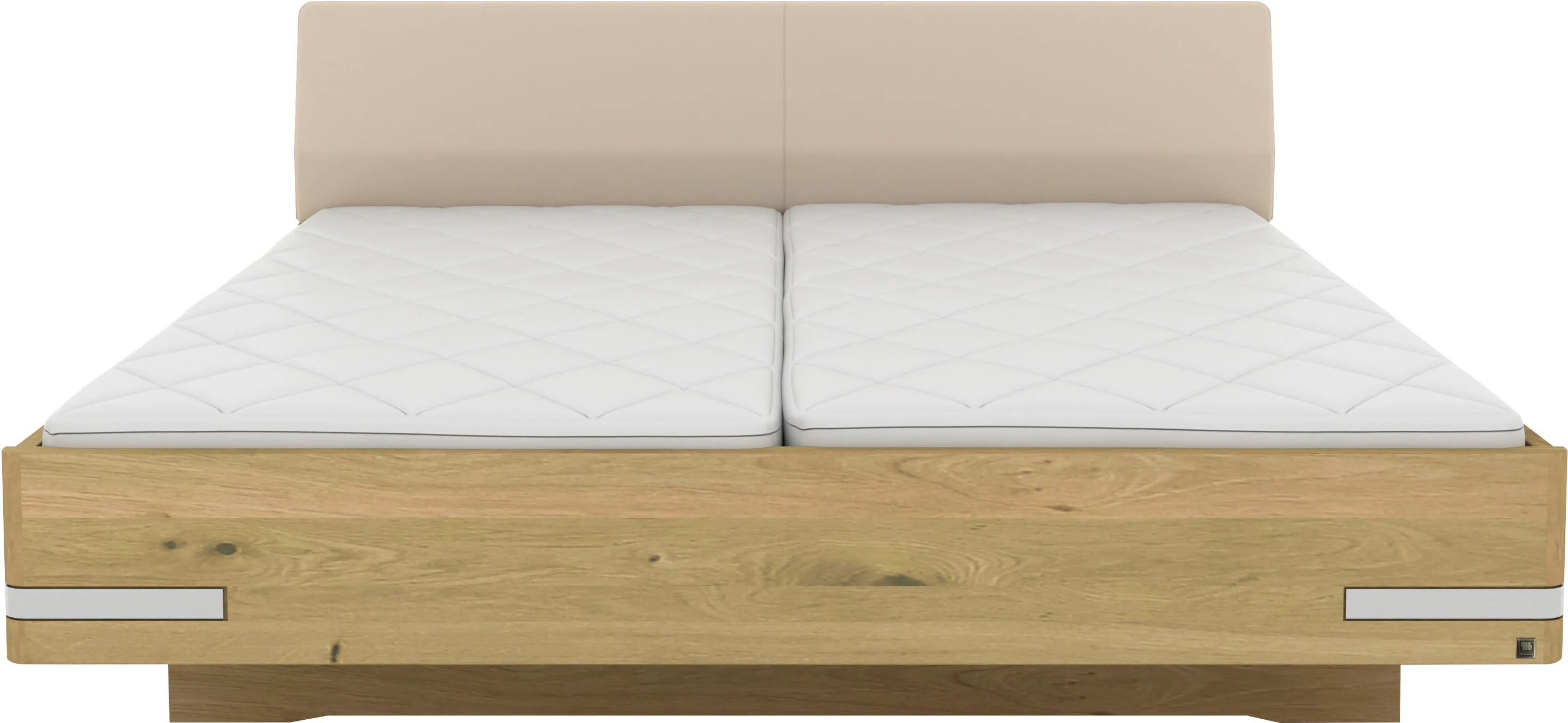 Musterring Holzbett "Savona, Bettgestell, Bettrahmen, teilmassiv Bianco-Eic günstig online kaufen