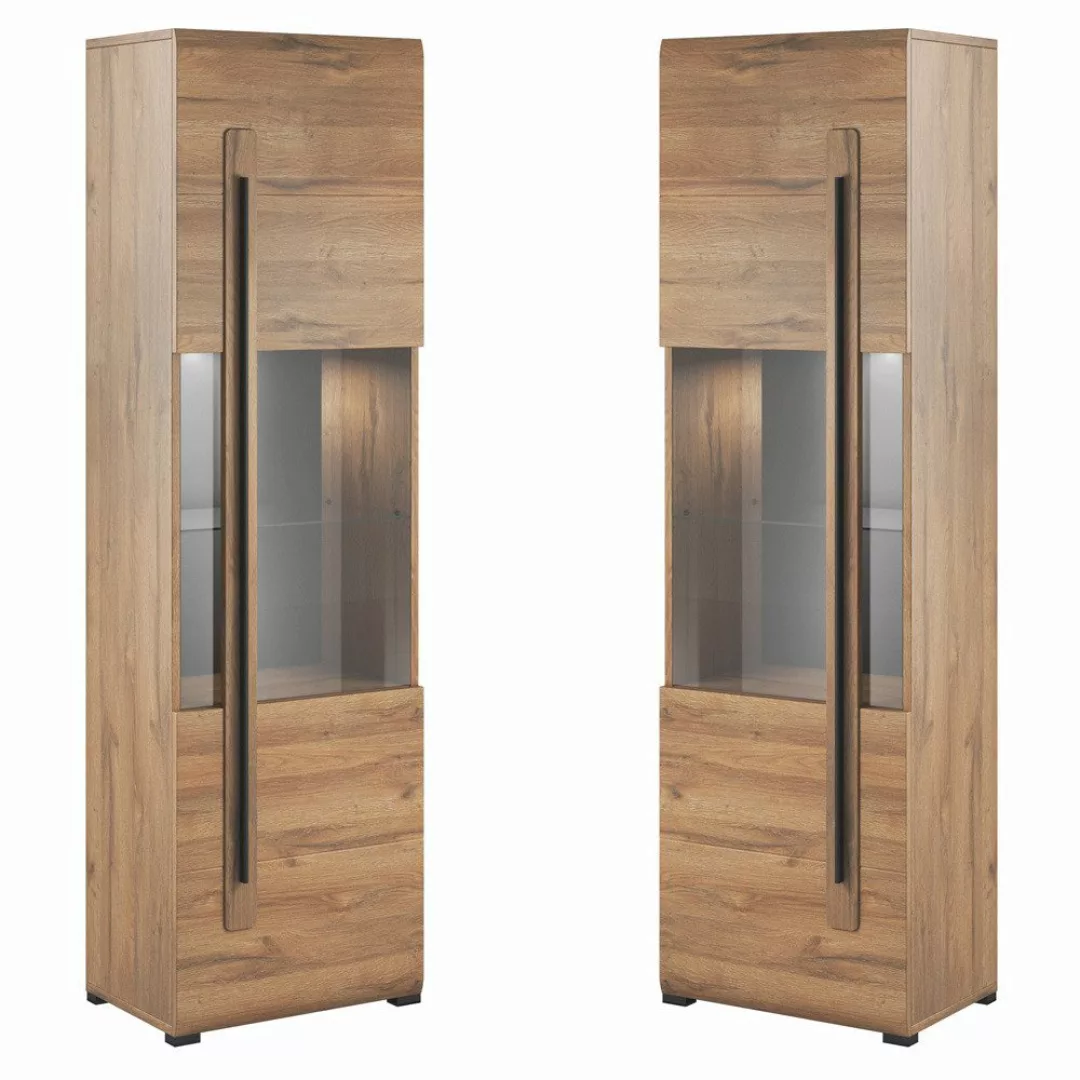Lomadox Vitrine TURDA-83 nschrank Eiche Grandson günstig online kaufen