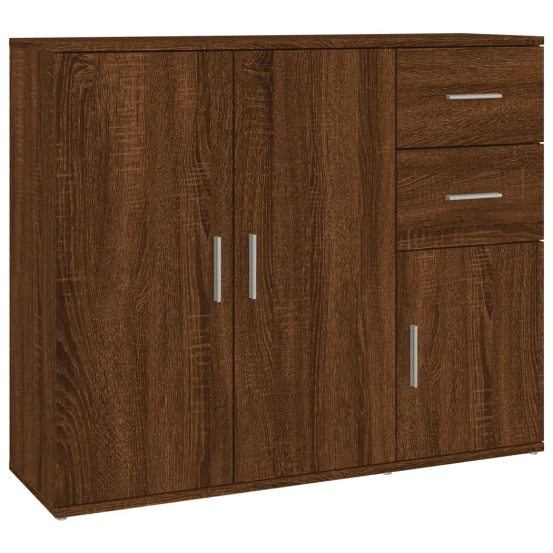 Vidaxl Sideboard Braun Eichen-optik 91x29,5x75 Cm Holzwerkstoff günstig online kaufen