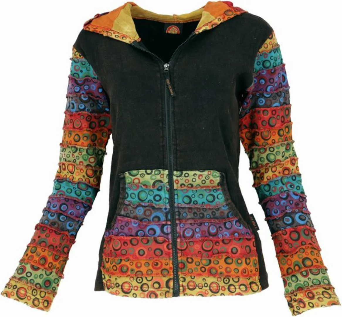 Guru-Shop Langjacke Patchwork Stonewash Regenbogen Jacke mit.. alternative günstig online kaufen