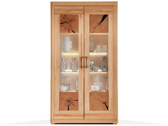 Moebel-Eins Vitrine PASSERO Vitrine II, Material Massivholz, Kernbuche geöl günstig online kaufen