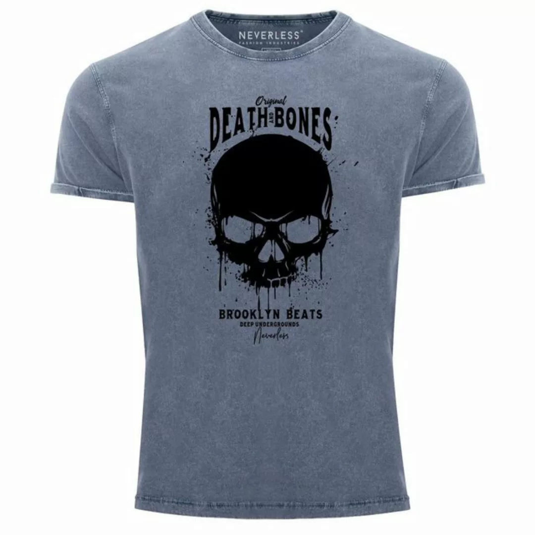 Neverless Print-Shirt Neverless® Herren T-Shirt Vintage Shirt Printshirt Sk günstig online kaufen