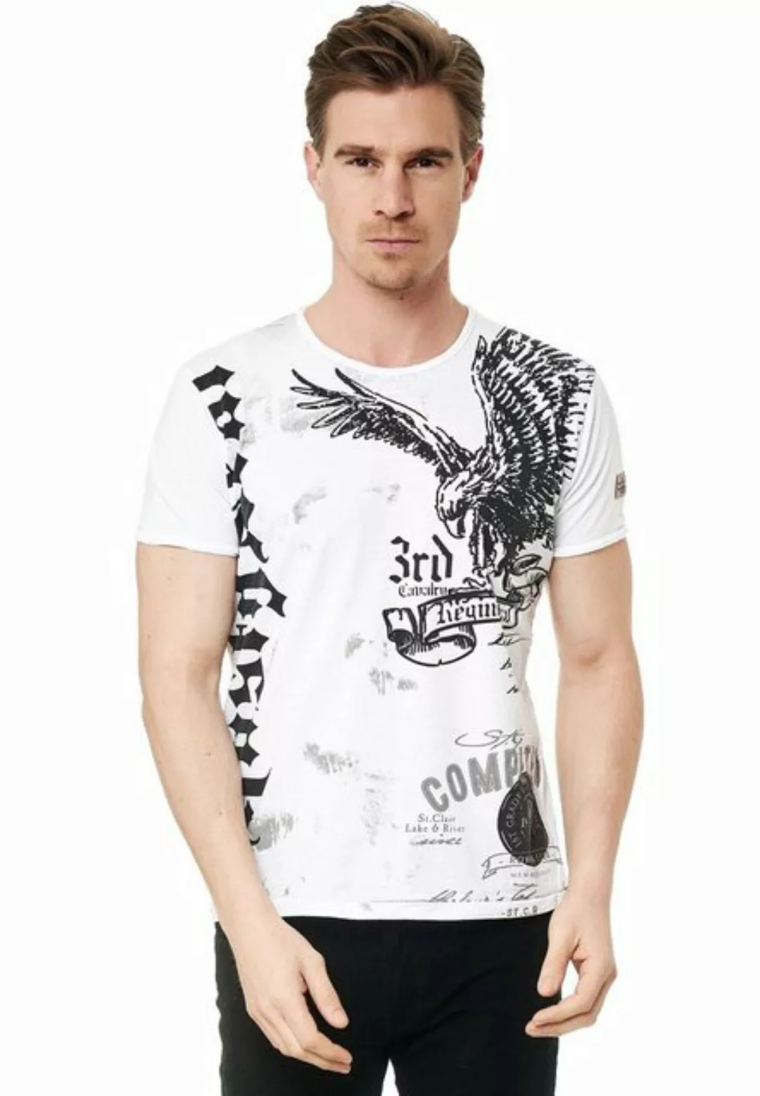 Rusty Neal T-Shirt mit Adler-Print günstig online kaufen