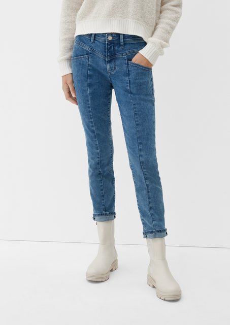 s.Oliver 7/8-Jeans Slim: Jeans mit Ziernaht Waschung günstig online kaufen