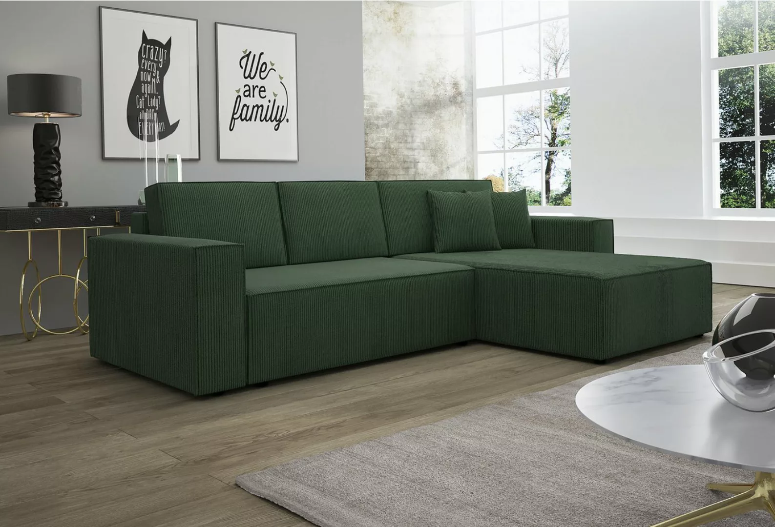 Unique Home Ecksofa Ecksofa MET-LUX, L-Form mit Schlaffunktion und Bettkast günstig online kaufen