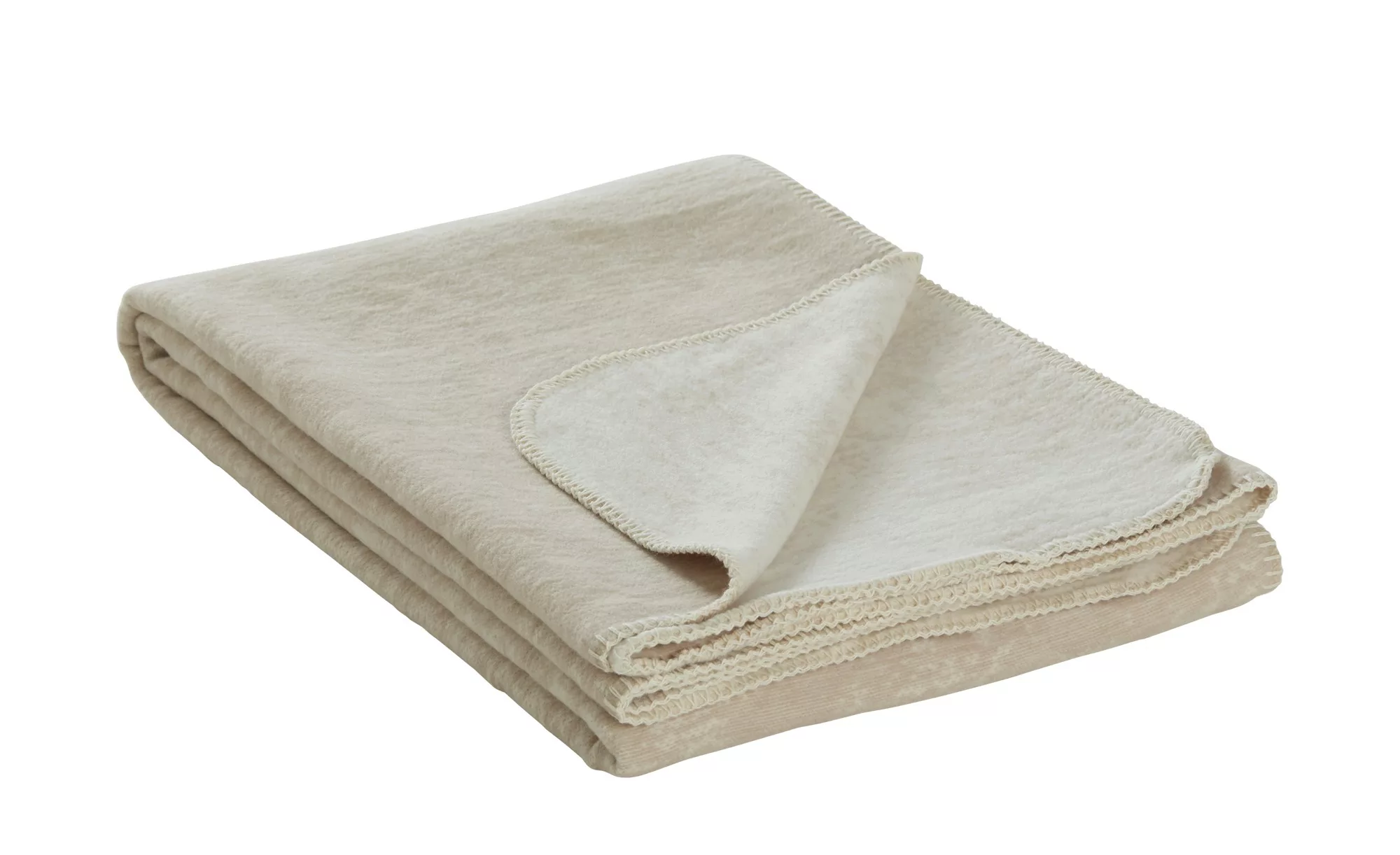Jacquard Wohndecke  Terra - beige - 100% Baumwolle - 150 cm - Heimtextilien günstig online kaufen