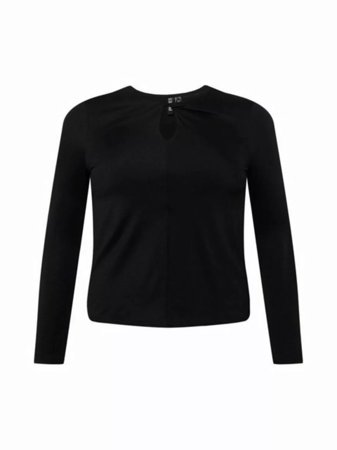 PIECES (Curve) Langarmshirt MINA (1-tlg) Cut-Outs, Drapiert/gerafft günstig online kaufen