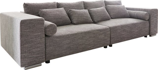 DELIFE Big-Sofa Marbeya, Hellgrau 290x110 cm mit Schlaffunktion Big-Sofa günstig online kaufen