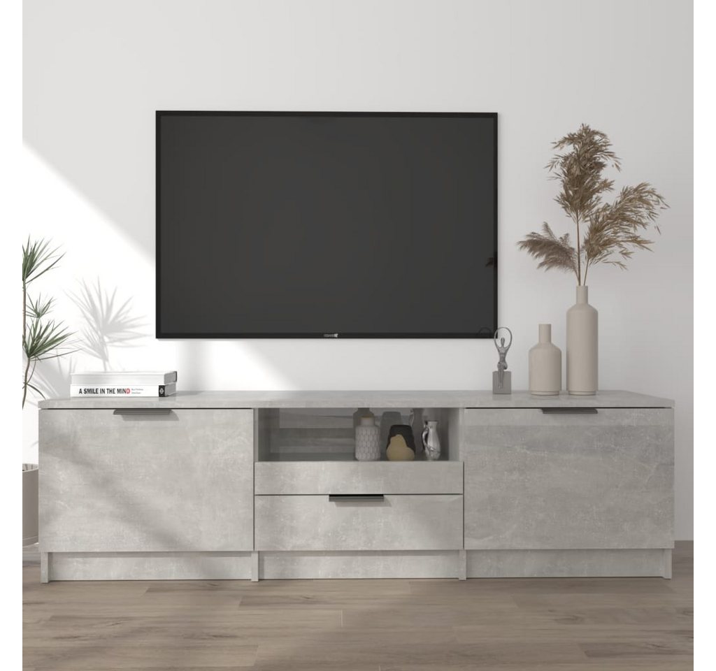 vidaXL TV-Schrank TV-Schrank Betongrau 140x35x40 cm Spanplatte Lowboard günstig online kaufen