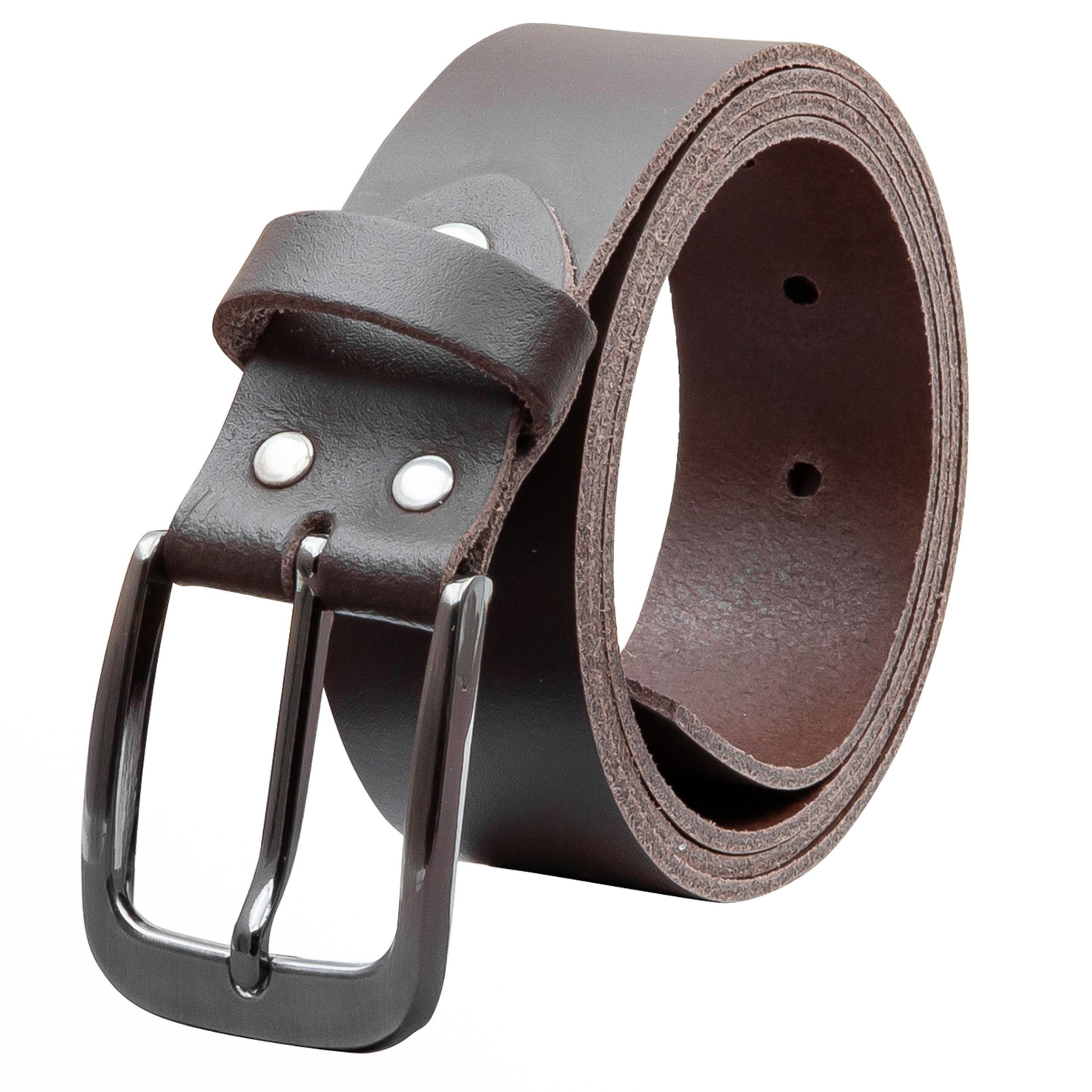 COLOGNEBELT Ledergürtel OM434-SL-Dunkelbraun MADE IN GERMANY, günstig online kaufen