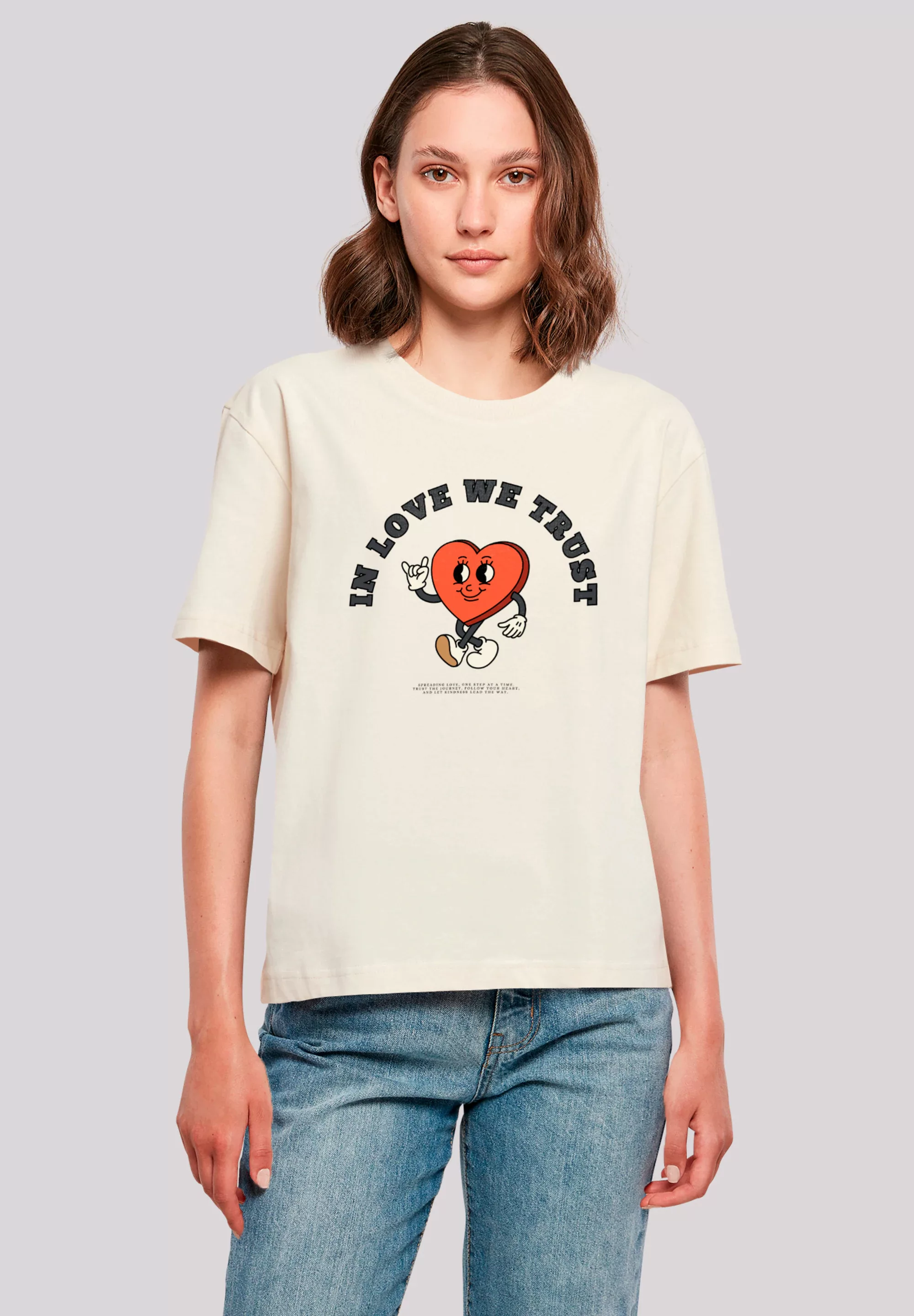 F4NT4STIC T-Shirt "In Love We Trust Valentinstag Streetwear", Premium Y2K S günstig online kaufen