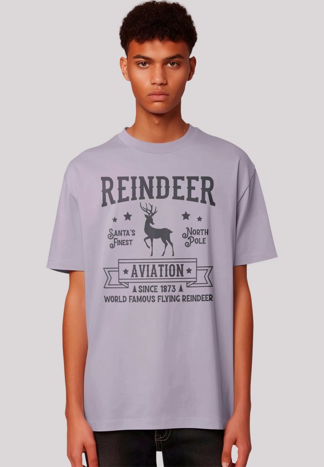 F4NT4STIC T-Shirt Reindeer Aviation Retro Weihnachts Sign Premium Qualität günstig online kaufen