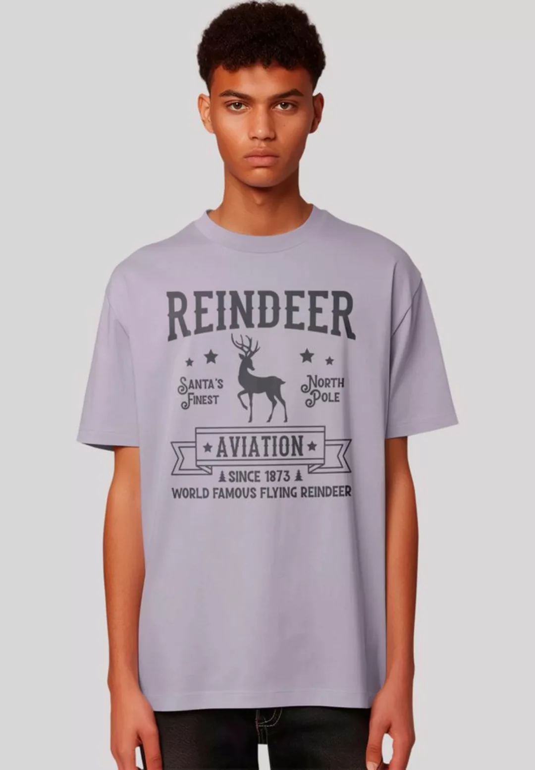 F4NT4STIC T-Shirt Reindeer Aviation Retro Weihnachts Sign Premium Qualität günstig online kaufen