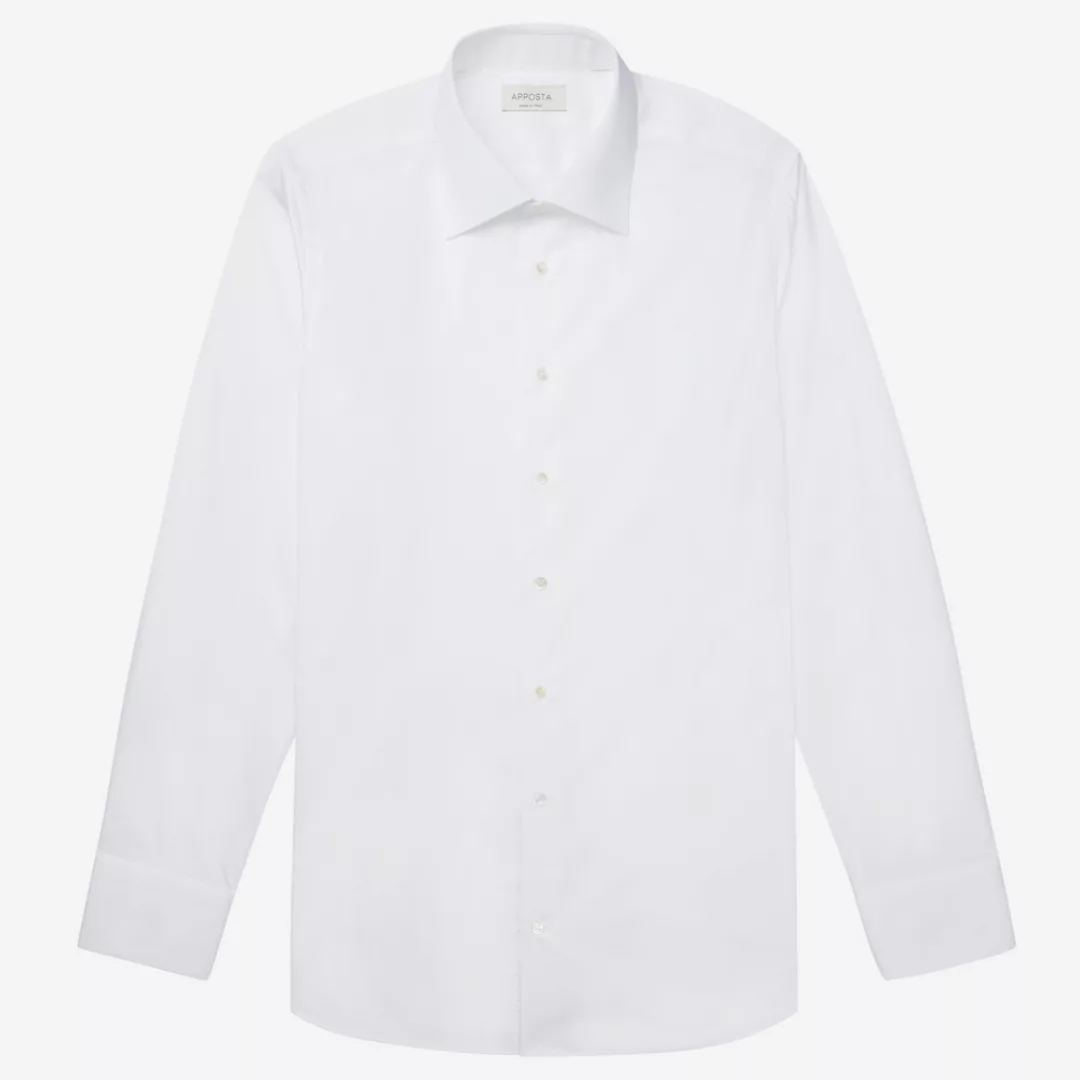 Hemd  einfarbig  weiß 100 % bügelleichte baumwolle popeline, kragenform  ha günstig online kaufen