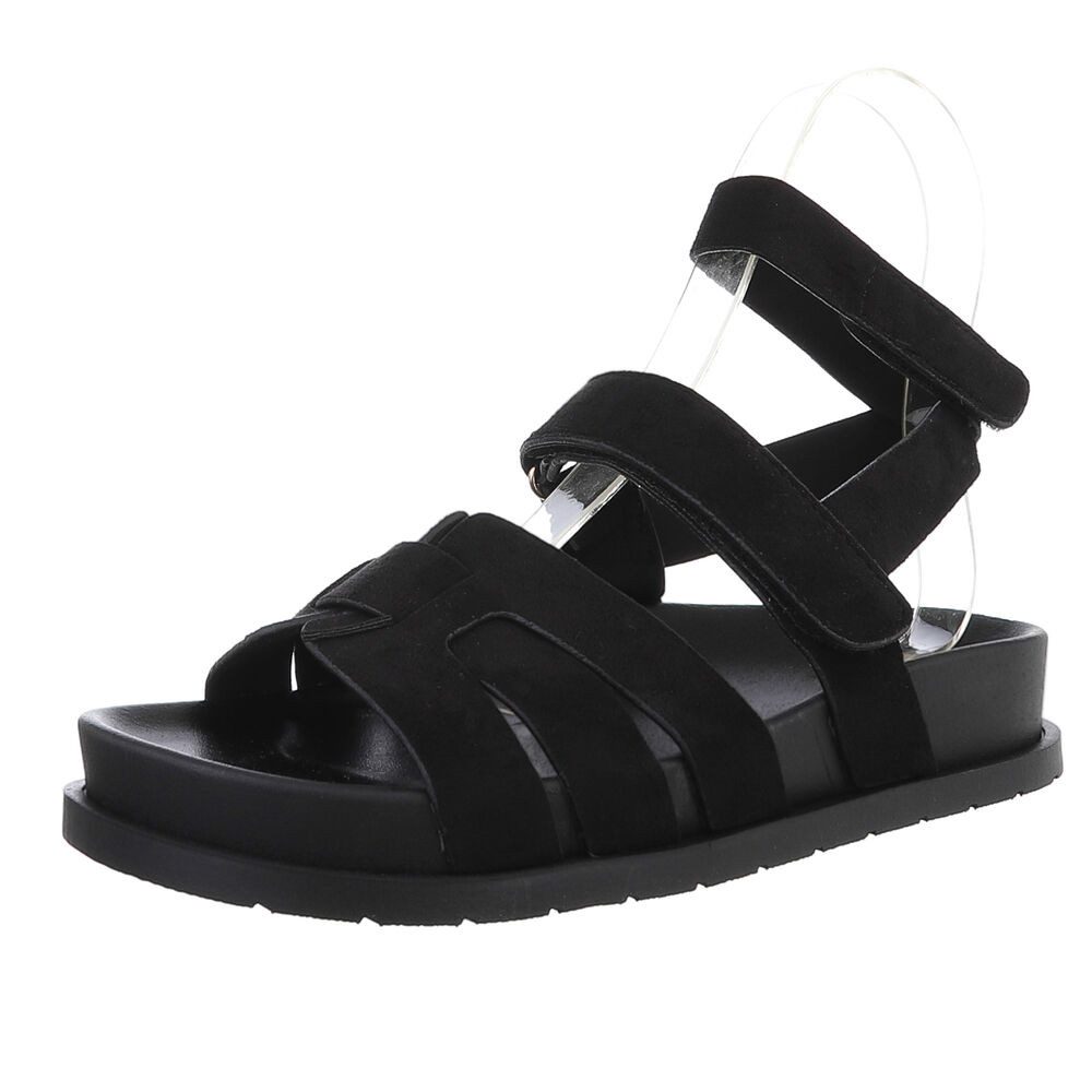 Ital-Design Moderne Damen-Sandalen mit breiten Riemen günstig online kaufen
