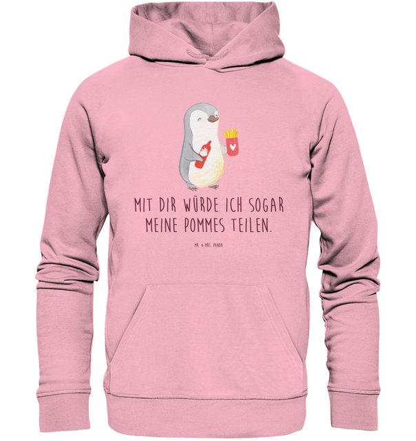 Mr. & Mrs. Panda Hoodie Größe XXL Pinguin Pommes - Cotton Pink - Geschenk, günstig online kaufen