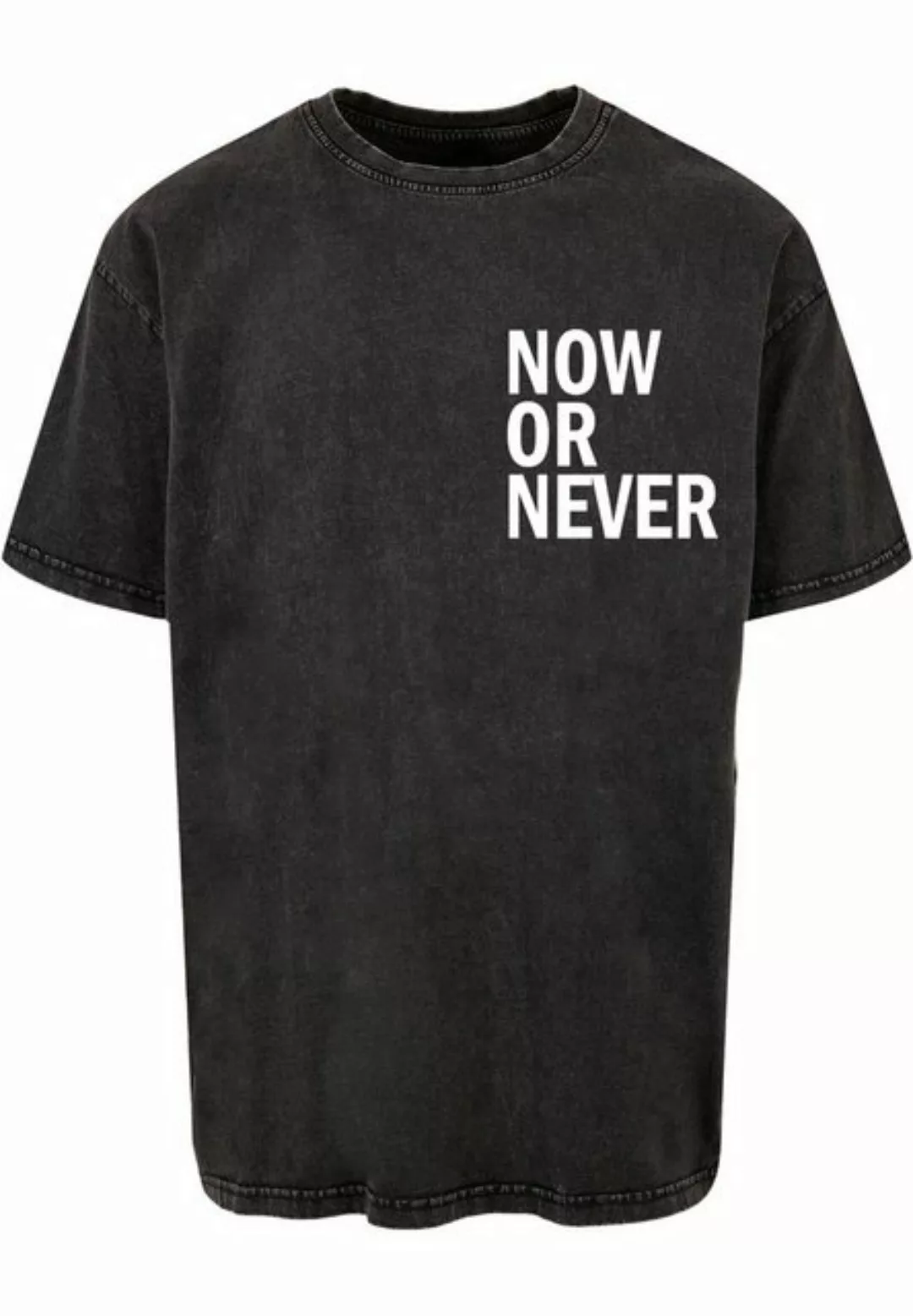 Merchcode T-Shirt Merchcode Herren Now Or Never Acid Washed Heavy Oversized günstig online kaufen