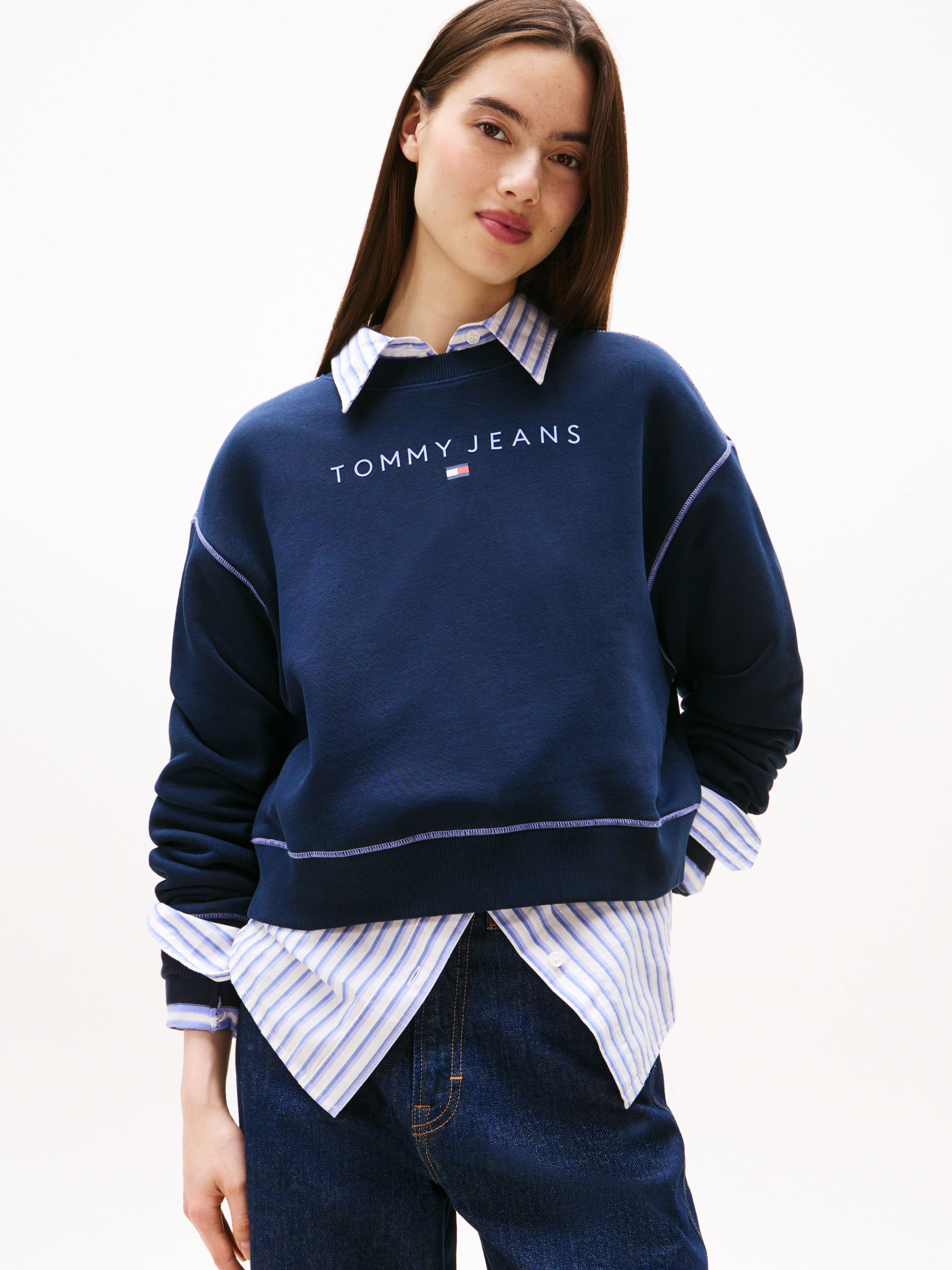 Tommy Jeans Sweatshirt "TJW RLX CRP STITCH LINEAR CREW" günstig online kaufen