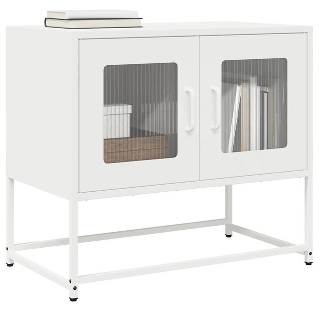 vidaXL Schrankmodule TV-Schrank Weiß 68x39x60,5 cm Kaltgewalzter Stahl günstig online kaufen